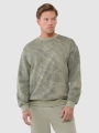 Sweatshirt sem capuz para homem - caqui 4FWSS25TSWSM1582 olive/khaki
