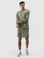 Sweatshirt sem capuz para homem - caqui 4FWSS25TSWSM1582 olive/khaki