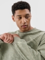 Sweatshirt sem capuz para homem - caqui 4FWSS25TSWSM1582 olive/khaki