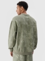 Sweatshirt sem capuz para homem - caqui 4FWSS25TSWSM1582 olive/khaki