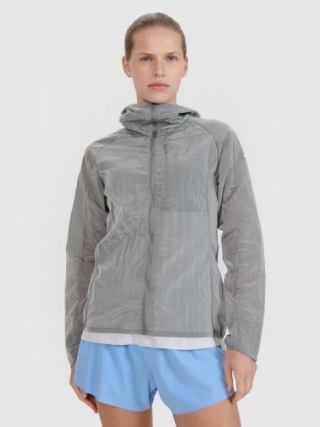 Casaco ultraleve de corrida para mulher - cinzento 4FWSS25TTJAF701 cinzento