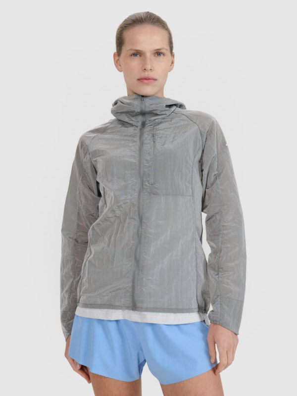Casaco Ultraleve de Corrida para Mulher - Cinzento - 4FWSS25TTJAF701