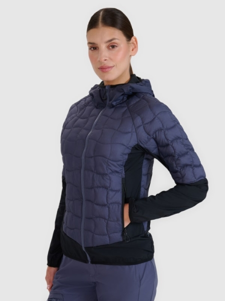 Casaco de trekking para mulher com isolamento Primaloft Black - cinzento 4FWSS25TTJAF720 cinzento