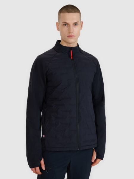Casaco de trekking para homem com enchimento Primaloft ThermoPlume - preto 4FWSS25TTJAM0876 preto