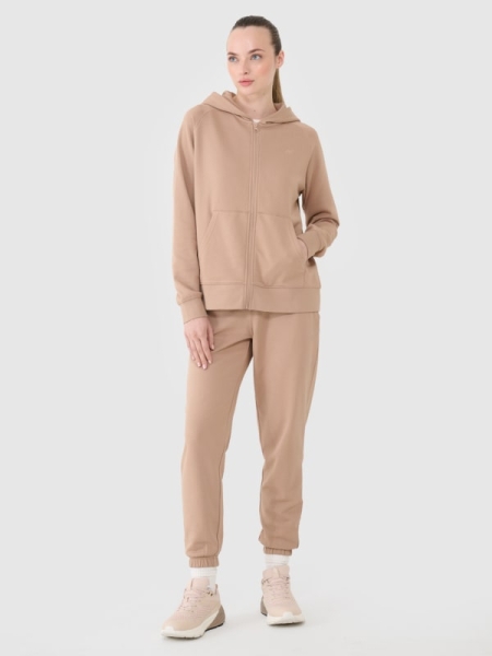 Calças Fato de Treino Jogger para Mulher - Bege - 4FWSS25TTROF0993