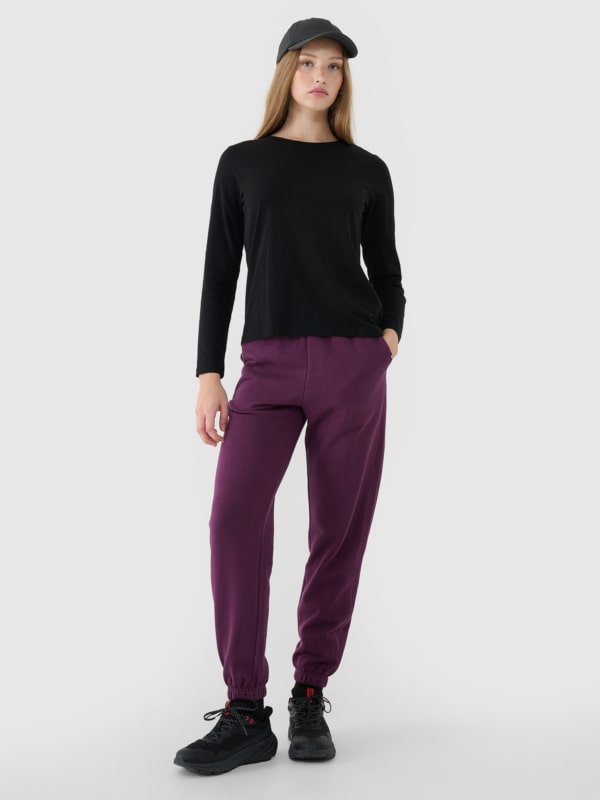 Calças Fato de Treino Jogger para Mulher - Roxo/Violeta - 4FWSS25TTROF1013