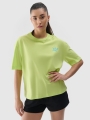 T-shirt normal feminina com estampado - preto 4FWSS25TTSHF1967 preto