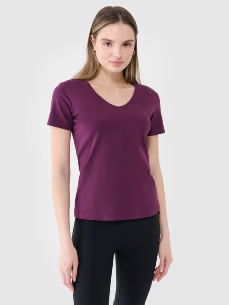 T-shirt slim lisa para senhora - púrpura 4FWSS25TTSHF1990 violeta