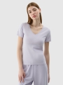 T-shirt slim lisa para senhora - púrpura 4FWSS25TTSHF1990 violeta