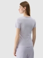 T-shirt slim lisa para senhora - púrpura 4FWSS25TTSHF1990 violeta