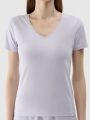 T-shirt slim lisa para senhora - púrpura 4FWSS25TTSHF1990 violeta