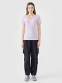 T-shirt slim lisa para senhora - púrpura 4FWSS25TTSHF1990 violeta