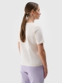 T-shirt normal lisa para senhora - branca 4FWSS25TTSHF1991 Branco