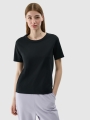 T-shirt normal lisa para senhora - preto 4FWSS25TTSHF1991 preto