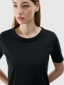 T-shirt normal lisa para senhora - preto 4FWSS25TTSHF1991 preto