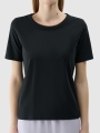 T-shirt normal lisa para senhora - preto 4FWSS25TTSHF1991 preto
