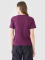 T-shirt normal lisa para senhora - roxo 4FWSS25TTSHF1991 violeta