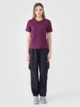 T-shirt normal lisa para senhora - roxo 4FWSS25TTSHF1991 violeta