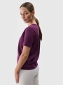 T-shirt normal lisa para senhora - roxo 4FWSS25TTSHF1991 violeta
