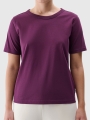 T-shirt normal lisa para senhora - roxo 4FWSS25TTSHF1991 violeta