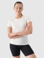 T-shirt feminina em modal fino - branco 4FWSS25TTSHF1995 Branco