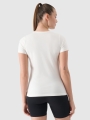 T-shirt feminina em modal fino - branco 4FWSS25TTSHF1995 Branco