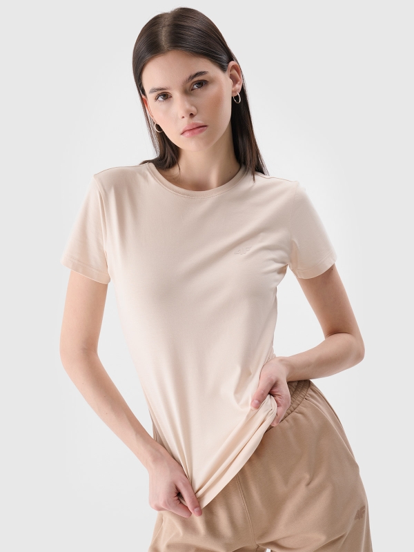 T-shirt para Mulher - Bege - 4FWSS25TTSHU1972                               