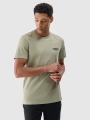 T-shirt regular para homem com estampado - azeitona/caqui 4FWSS25TTSHM1974 azeitona/caqui