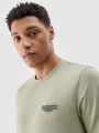T-shirt regular para homem com estampado - azeitona/caqui 4FWSS25TTSHM1974 azeitona/caqui