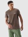 T-shirt regular para homem com estampado - castanho 4FWSS25TTSHM1974 castanho