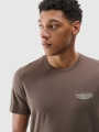T-shirt regular para homem com estampado - castanho 4FWSS25TTSHM1974 castanho