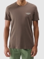 T-shirt regular para homem com estampado - castanho 4FWSS25TTSHM1974 castanho