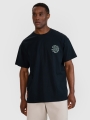 T-shirt oversized para homem com estampado - preto 4FWSS25TTSHM1979 preto