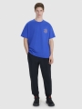 T-shirt oversized para homem com estampado - azul 4FWSS25TTSHM1979 azul