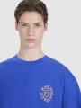 T-shirt oversized para homem com estampado - azul 4FWSS25TTSHM1979 azul
