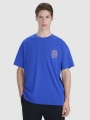 T-shirt oversized para homem com estampado - azul 4FWSS25TTSHM1979 azul