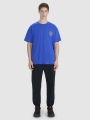 T-shirt oversized para homem com estampado - azul 4FWSS25TTSHM1979 azul
