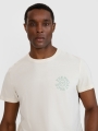 T-shirt regular para homem com estampado - branco 4FWSS25TTSHM1980 Branco