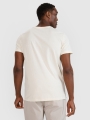 T-shirt regular para homem com estampado - branco 4FWSS25TTSHM1980 Branco