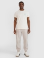 T-shirt regular para homem com estampado - branco 4FWSS25TTSHM1980 Branco