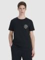 T-shirt regular para homem com estampado - preto 4FWSS25TTSHM1980 preto