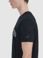 T-shirt regular para homem com estampado - preto 4FWSS25TTSHM1980 preto