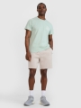 T-shirt regular para homem com estampado - turquesa 4FWSS25TTSHM1980 turquesa