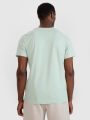 T-shirt regular para homem com estampado - turquesa 4FWSS25TTSHM1980 turquesa