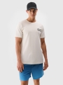T-shirt regular para homem com estampado - branco 4FWSS25TTSHM1984 Branco