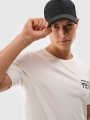 T-shirt regular para homem com estampado - branco 4FWSS25TTSHM1984 Branco