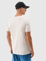 T-shirt regular para homem com estampado - branco 4FWSS25TTSHM1984 Branco