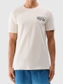 T-shirt regular para homem com estampado - branco 4FWSS25TTSHM1984 Branco