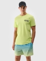 T-shirt regular para homem com estampado - verde 4FWSS25TTSHM1984 Verde