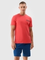 T-shirt normal de homem com estampado - vermelho 4FWSS25TTSHM1984 Vermelho
